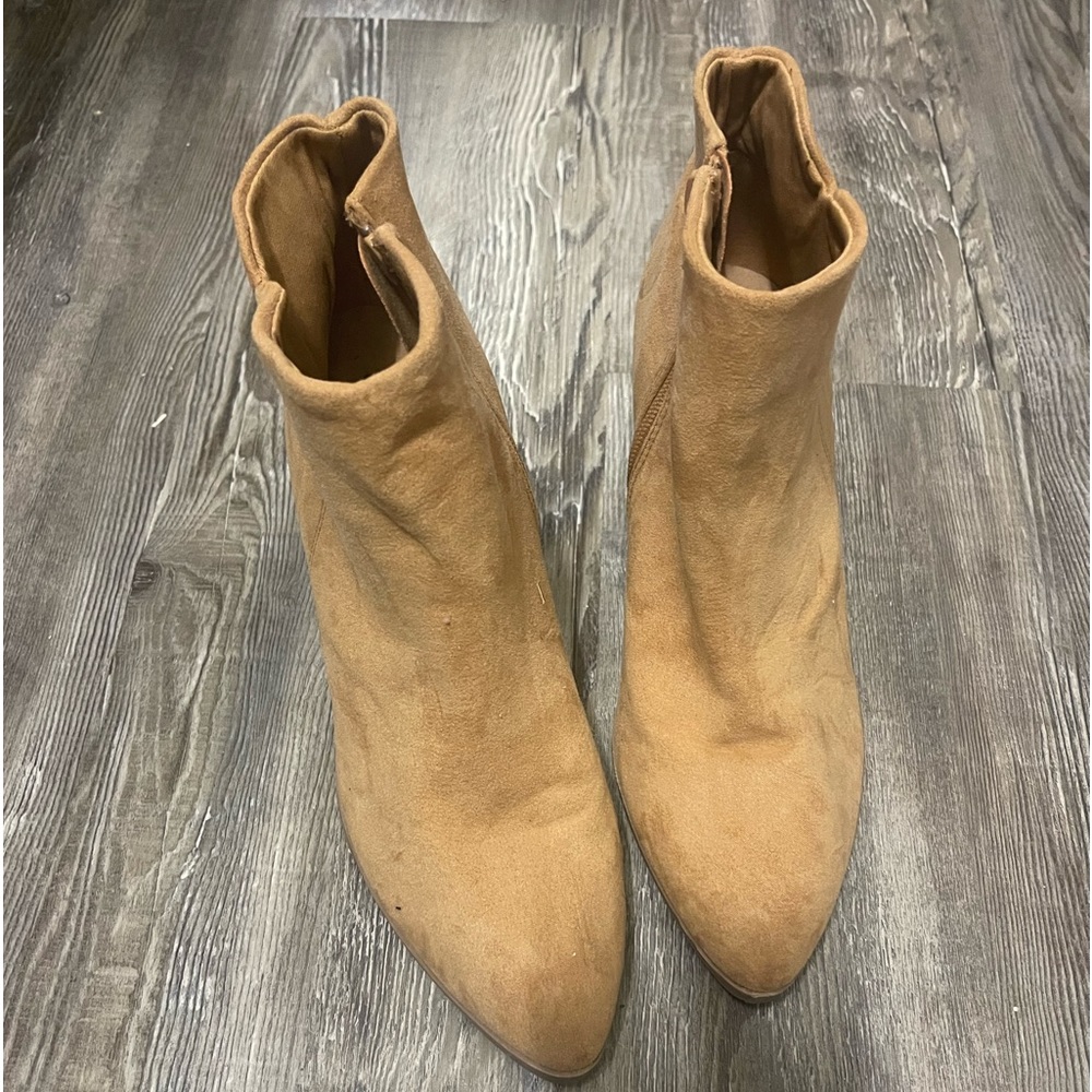 Suede Tan Booties